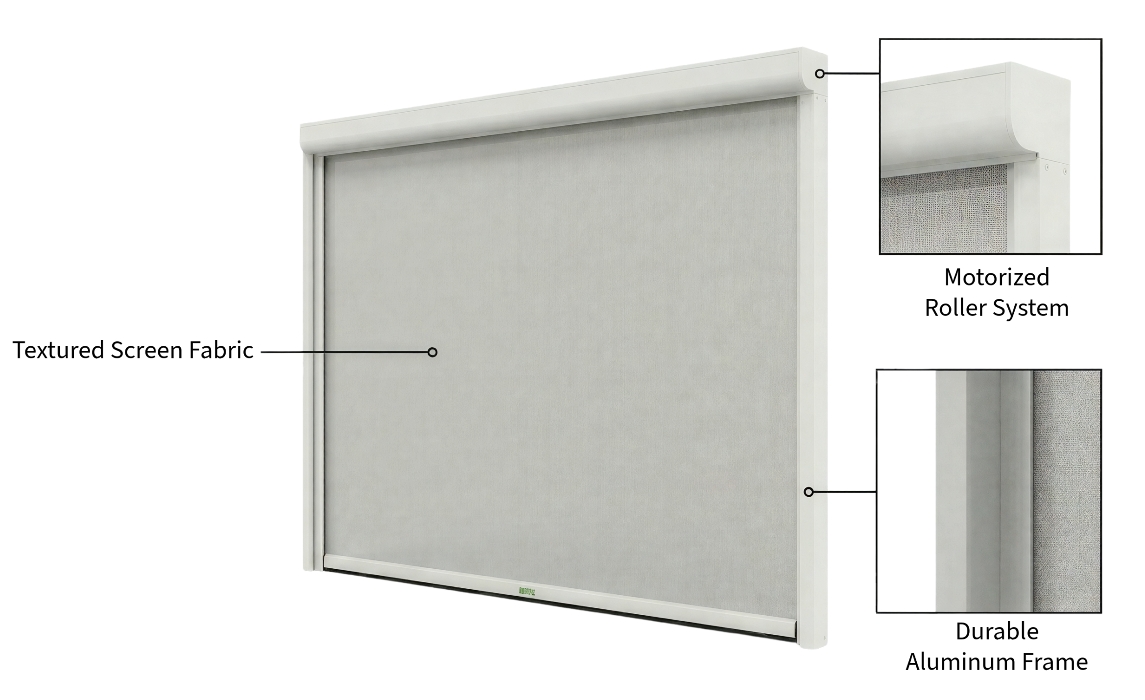Mystic Motorized Screen — anatomy and components