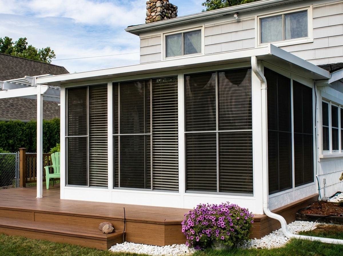 Sunroom sizes and finishes
