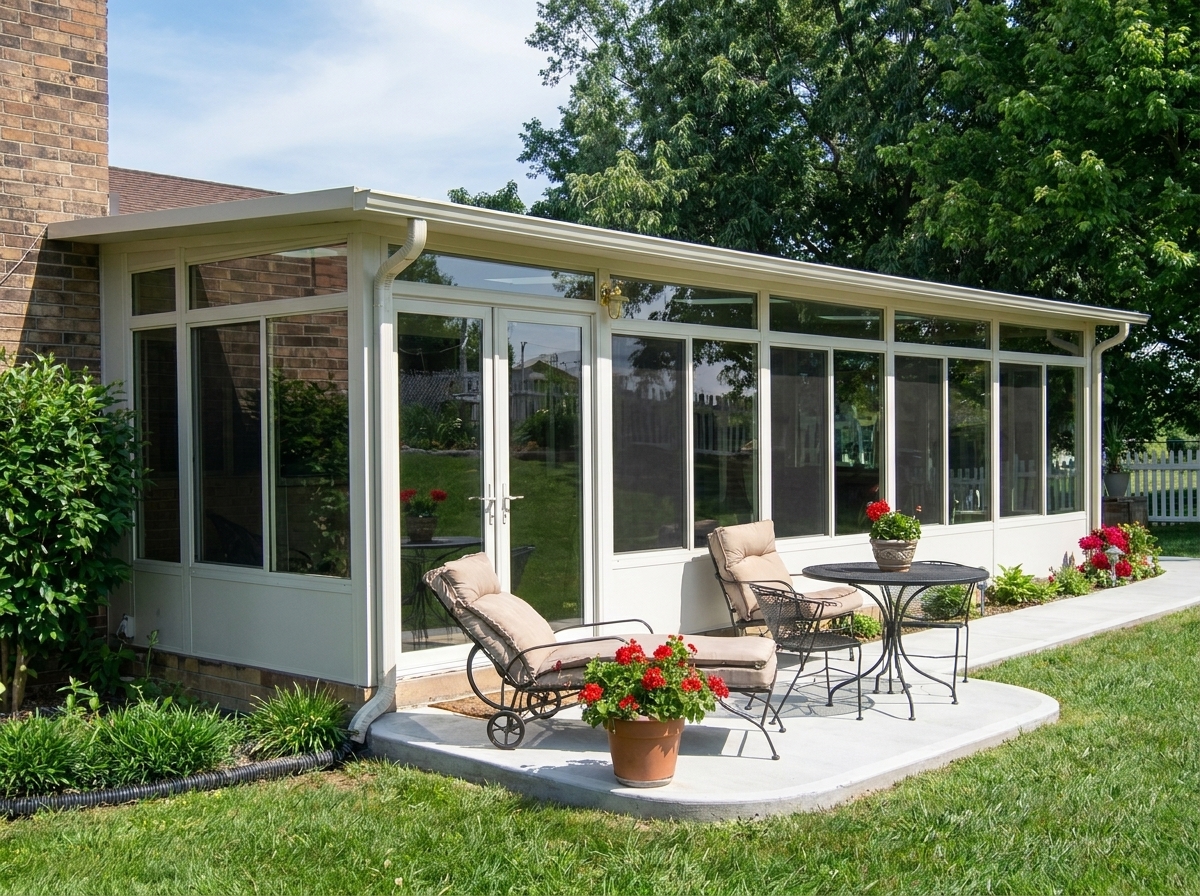 Sunroom construction and windows